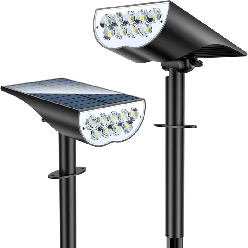 Outdoor Spotlight - 9 LED Solarne Reflektory Ogrodowe Ciepła