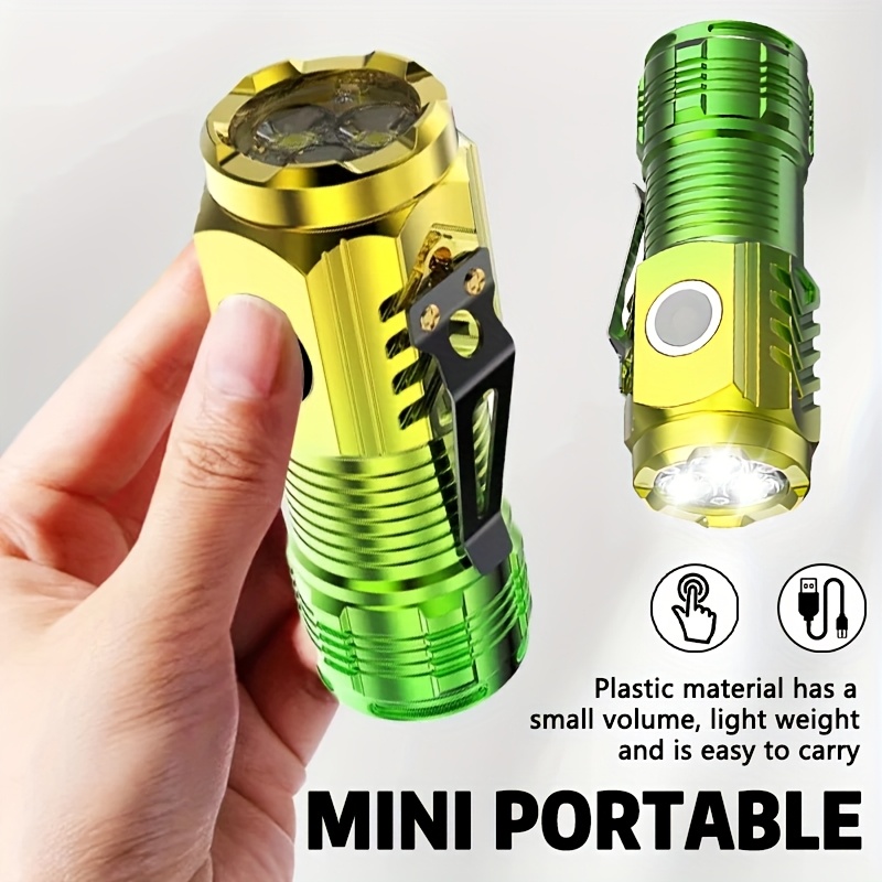 Outdoor Spotlight - Mini latarka 3LED z klipsem do