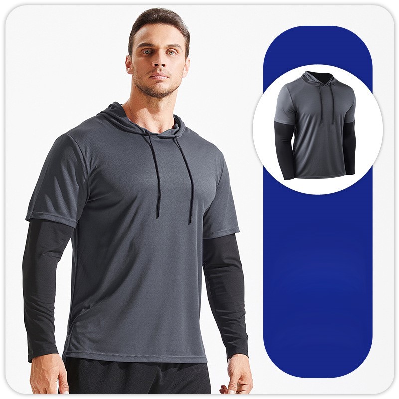 Outdoor Sport Hoodie - Męska koszulka sportowa do biegania i